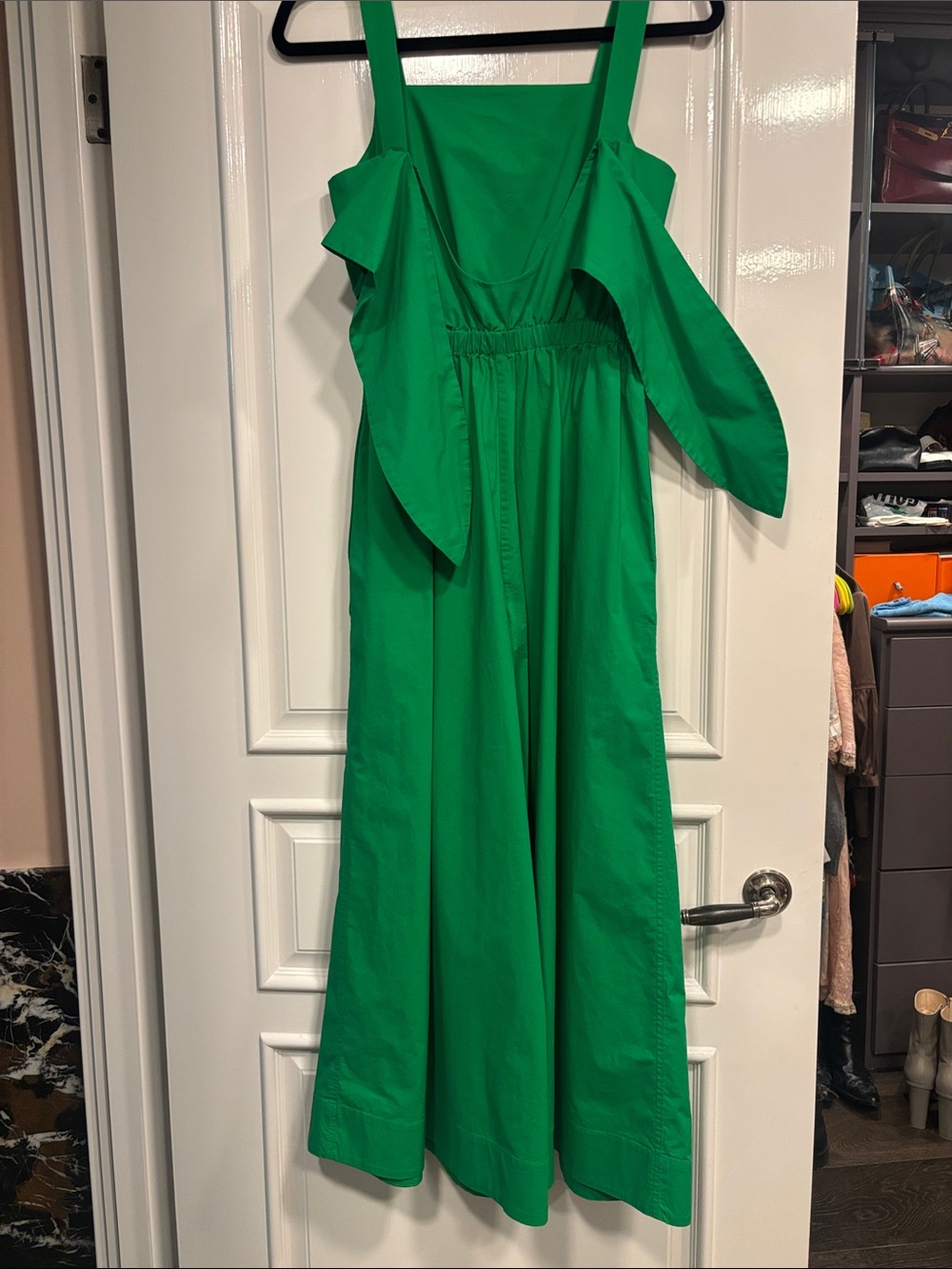 COS Green Wide-Leg Jumpsuit with Square Neck - Picture 2 of 6